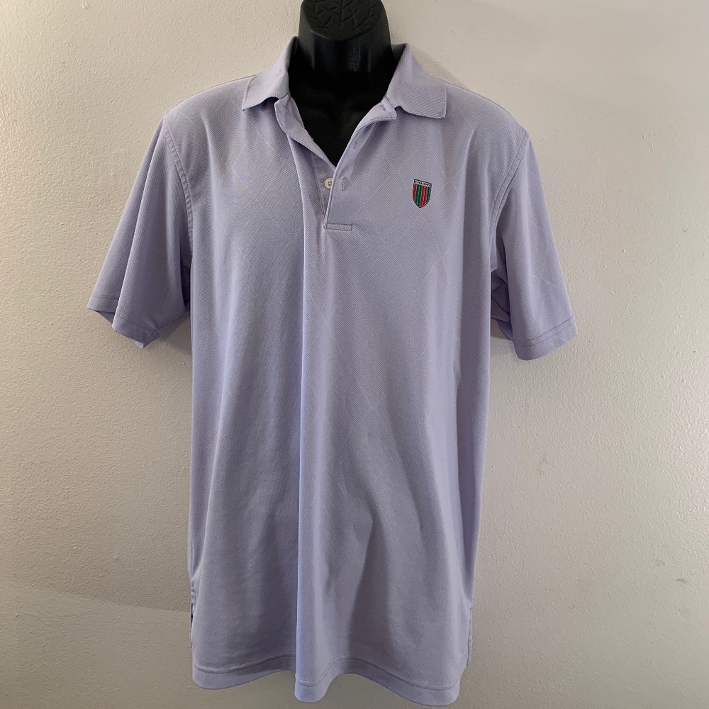 Faldo Claret and Green Polo Medium 100% Polyester